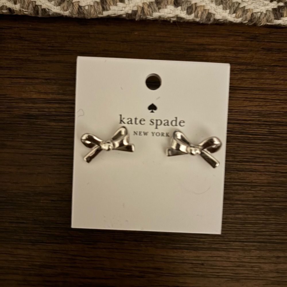 Kate Spade silver bow studs